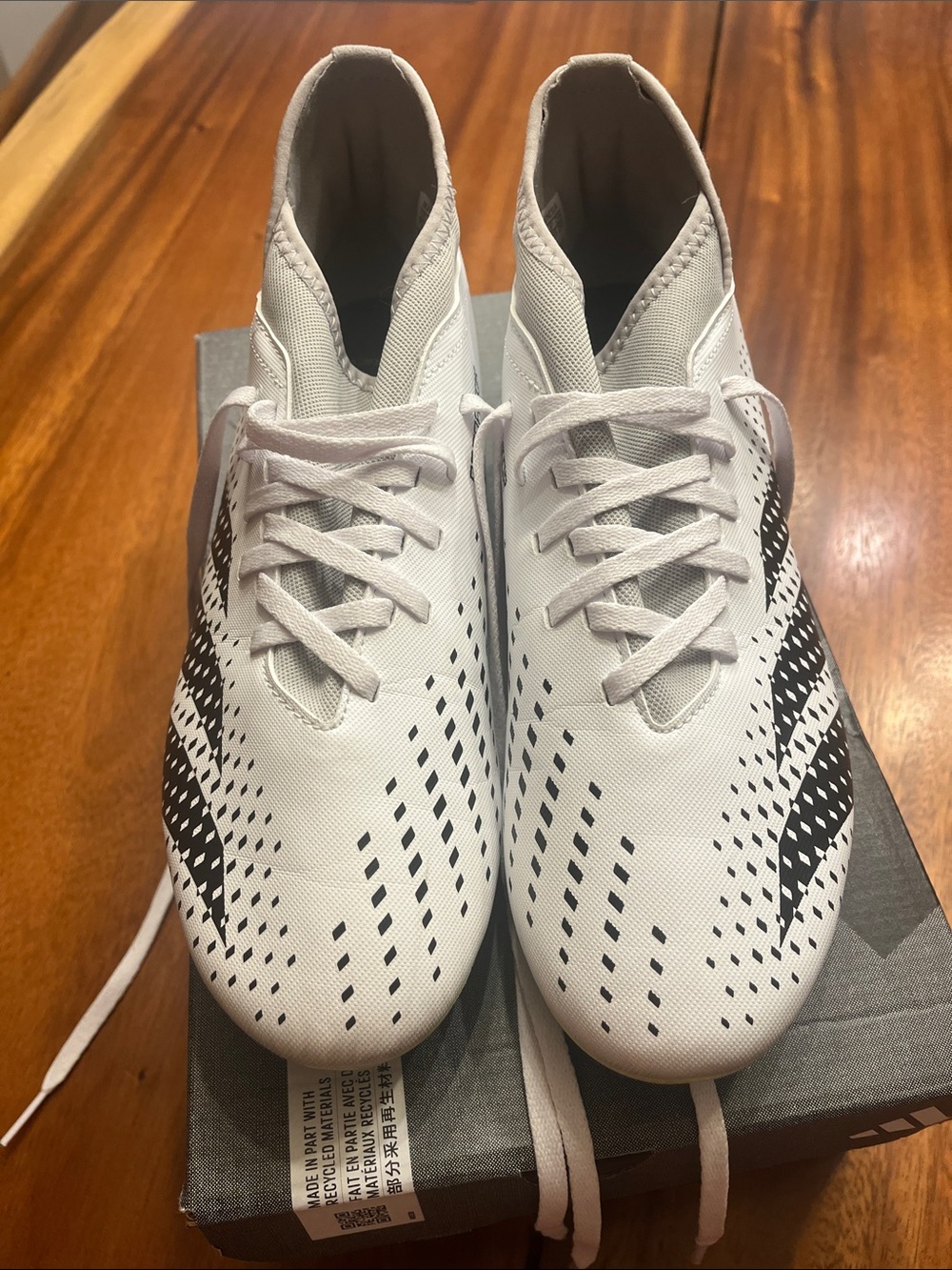 adidas White and Black Women's Soccer Cleats Predator Accuracy
